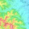 Topografische kaart Trnovski Vrh, hoogte, reliëf
