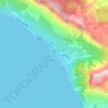 Topografische kaart Gradac, reliëfkaart, hoogtekaart
