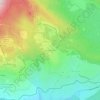 Topografische kaart Super Bolquère, hoogte, reliëf