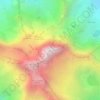 Topografische kaart Pico Cristóbal Colón, hoogte, reliëf
