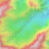 Topografische kaart Baluran, hoogte, reliëf