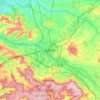 Topografische kaart Reims, hoogte, reliëf