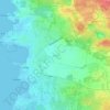 Topografische kaart Špinel, reliëfkaart, hoogtekaart
