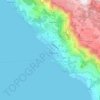 Topografische kaart Makarska, reliëfkaart, hoogtekaart