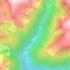 Topografische kaart Caldes de Boí, reliëfkaart, hoogtekaart