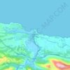 Topografische kaart Ribadesella, reliëfkaart, hoogtekaart