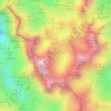 Topografische kaart Cordillera Cantábrica, reliëfkaart, hoogtekaart