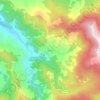 Topografische kaart Sinlice, hoogte, reliëf