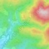 Topografische kaart Cueva Basajaun Etxea, reliëfkaart, hoogtekaart