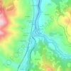 Topografische kaart Campomanes, reliëfkaart, hoogtekaart