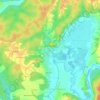 Topografische kaart Topusko, reliëfkaart, hoogtekaart