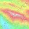 Topografische kaart Puncak Jaya, hoogte, reliëf