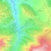 Topografische kaart Sotres, hoogte, reliëf