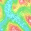 Topografische kaart Røros, reliëfkaart, hoogtekaart