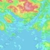 Topografische kaart Mandal, hoogte, reliëf