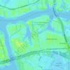 Topografische kaart Vondelingenplaat Rotterdam, hoogte, reliëf