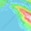 Topografische kaart Omiš, reliëfkaart, hoogtekaart