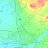 Topografische kaart Preston, hoogte, reliëf