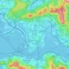 Topografische kaart Kowloon, reliëfkaart, hoogtekaart