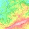 Topografische kaart Plounéour-Ménez, reliëfkaart, hoogtekaart