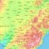 Topografische kaart Jilin, reliëfkaart, hoogtekaart