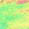 Topografische kaart Extremadura, hoogte, reliëf