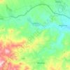 Topografische kaart Cantoria, hoogte, reliëf