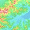 Topografische kaart Grimaud, hoogte, reliëf