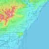 Topografische kaart Barcelona, reliëfkaart, hoogtekaart