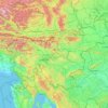 Topografische kaart Slovenië, hoogte, reliëf