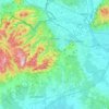 Topografische kaart Zagrebačka županija, hoogte, reliëf