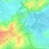 Topografische kaart Châteauneuf-d'Ille-et-Vilaine, reliëfkaart, hoogtekaart