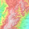Topografische kaart Bogota, hoogte, reliëf