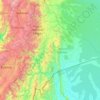Topografische kaart Morona Santiago, reliëfkaart, hoogtekaart