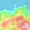 Topografische kaart Caión, reliëfkaart, hoogtekaart