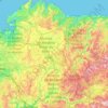 Topografische kaart Lugo, reliëfkaart, hoogtekaart