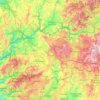 Topografische kaart Ourense, reliëfkaart, hoogtekaart