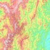 Topografische kaart Zamora Chinchipe, reliëfkaart, hoogtekaart