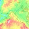 Topografische kaart Baños de Molgas, reliëfkaart, hoogtekaart