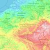 Topografische kaart België, hoogte, reliëf