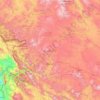 Topografische kaart Koerdistan, hoogte, reliëf