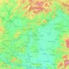 Topografische kaart Hongarije, hoogte, reliëf