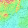 Topografische kaart Borsod-Abaúj-Zemplén megye, hoogte, reliëf