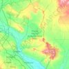 Topografische kaart Bardenas Reales de Navarra, reliëfkaart, hoogtekaart