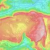 Topografische kaart Urbasa, reliëfkaart, hoogtekaart