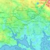 Topografische kaart Vannes, reliëfkaart, hoogtekaart