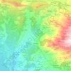 Topografische kaart Alcaucín, hoogte, reliëf