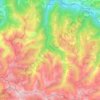 Topografische kaart Aston, hoogte, reliëf