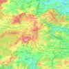 Topografische kaart Arlon, hoogte, reliëf