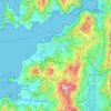 Topografische kaart Vigo, reliëfkaart, hoogtekaart